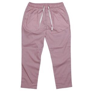 Mens Pants Joggers Pink Striped Stretch Drawstring Loose Harem Casual Medium